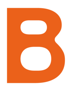 Monogramme orange de la lettre B pour B2B Protection - serrurier à Montpellier et Nîmes.